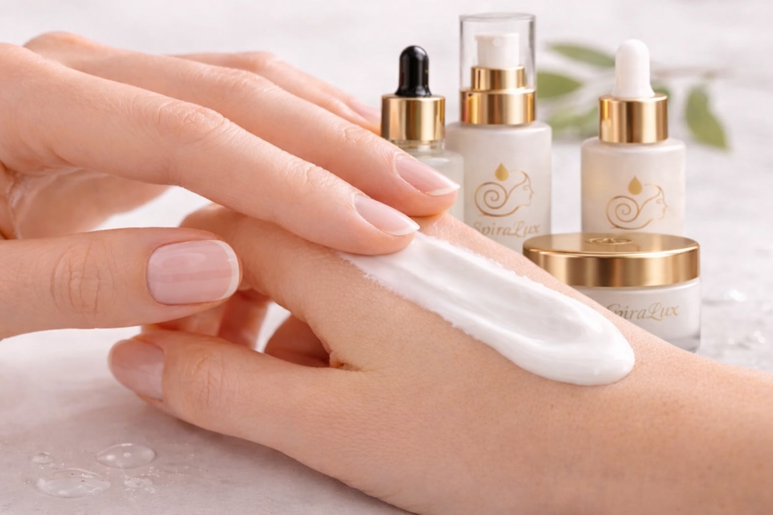 Applicazione Creme Spiralux sulle mani